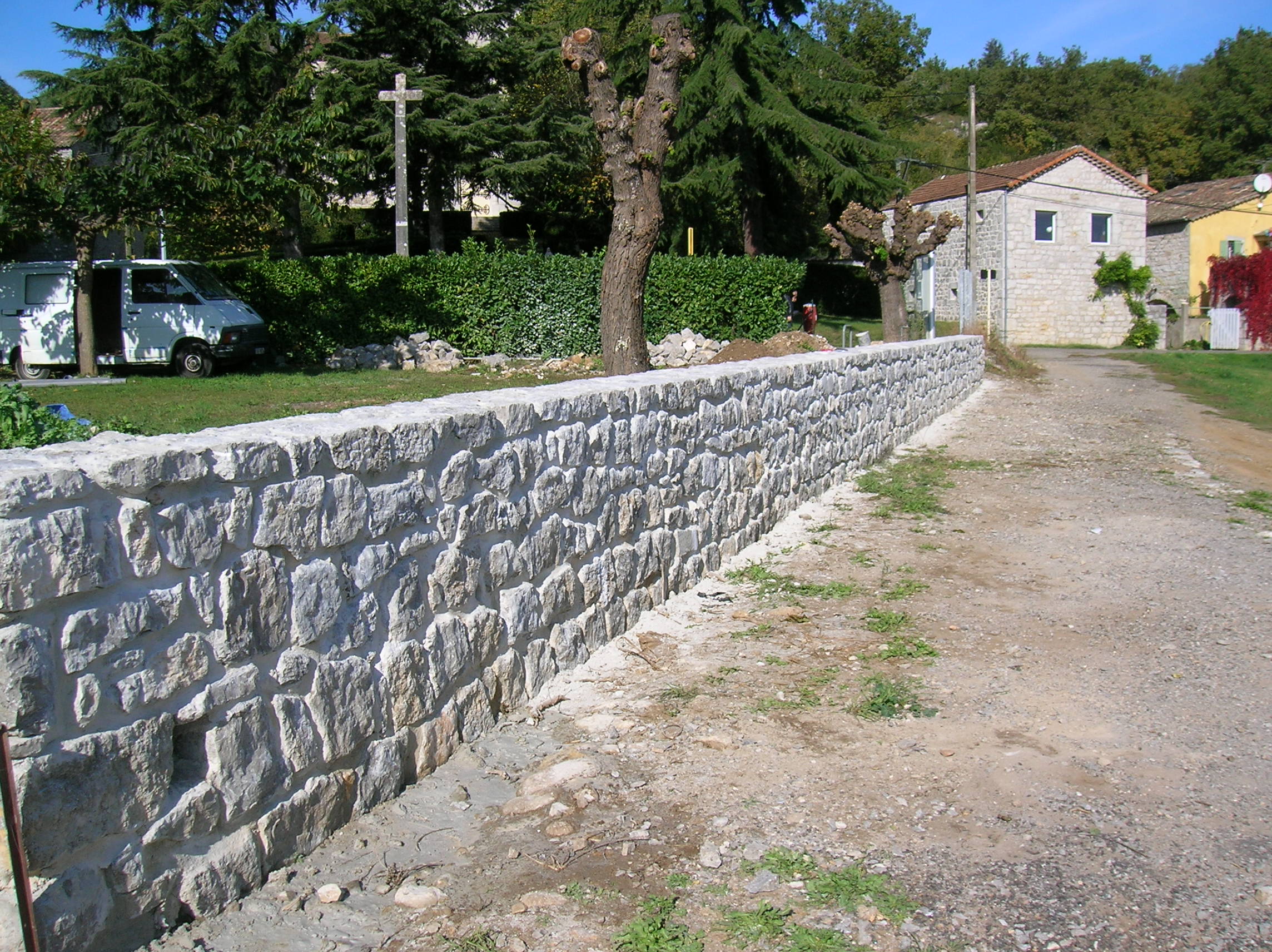 mur réalisé en Ardèche